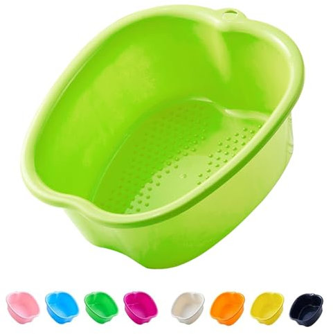 AXLOFO® Grande Pediluvio Vasca, Contenitore Pediluvi da Bagno, Plastica Vaschetta ​pediluvio per Detox e Massaggio, Sbarazzarsi di Calli Cuticole Pelle Morta (apple)
