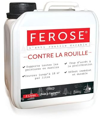 le plus de l'entretien FEROSE – ANTIROUILLE Durable - 500mL, 1 L, 2 L, 5 L ou 10 L (2 L)