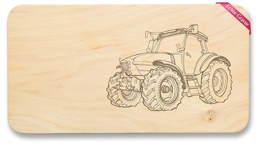 Shirtracer Frühstücksbrettchen Holz - Traktoren - Frühstücksbrett - Traktor Trecker Landwirtschaft Bauer Bauern Geschenk - 22x12 - Holz - schneidebrett geschenke mit gravur brettchen schneidebretter