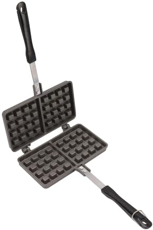 XHTLLO Gaufrier, Alliage D'Aluminium Durable Robuste Résistance À L'Usure Gaufrier en Fonte, Poignée Ergonomique Gaufrier en Céramique Antiadhésive Avec Fond Plat, pour Cuisine