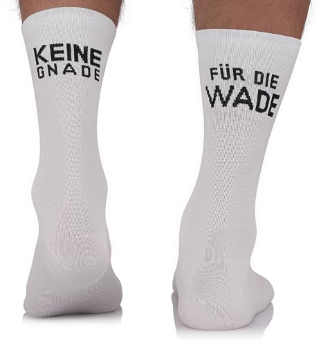 TODO Fahrradsocken Herren und Damen. Atmungsaktive Rennrad Socken. Motiv Fahrrad-Socken Herren, Radsocken (Keine Gnade, 43-46)