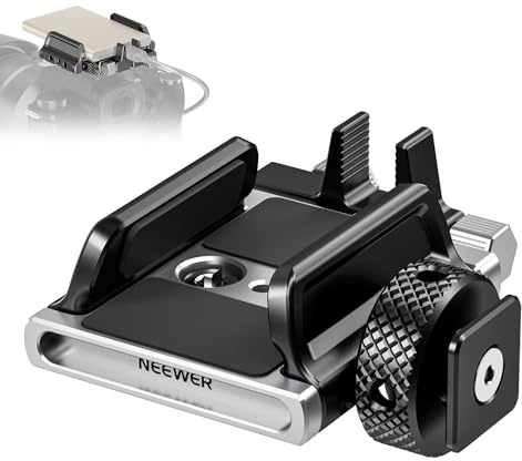 NEEWER Universal SSD Holder Mount Bracket with Cold Shoe Clamp, 1.6-2.6 for T5 T7 T9 SSD, Compatible with SmallRig Cage for BMPCC 4K 6K, 15 Pro/15 Pro Cage, UA059