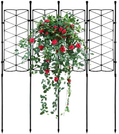 Rankgitter für Kletterpflanzen – Rahmen für Gartenpflanzen, Rankgitter, Pflanzenständer für den Innenbereich, zusammenklappbarer Blumenvorhanghalter für Gurken, Tomaten, Clematis