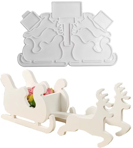 Stampo in silicone per Natale, alce WISIRENT, stampi per candele a forma di alce di Natale, per versare, in resina epossidica, 3D, per Halloween, Pasqua