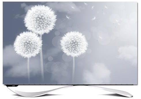 JANEMUA TV Protector Cover, Dandelion Pattern Dust/Sun Proof Cover,Universal for Desktop/Desktop Monitor/Wall Mount/Curved TV-A||49-52inch