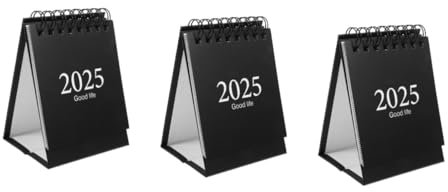 HAPINARY 3stücke Mini Tischkalender Einfacher Stehkalender Für Büro Und Zuhause Kompakter Monatskalender Mit Dickem Für Tägliche Planung Und Schreibtischdekoration