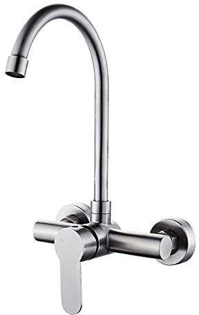 kitchen faucet Wall-mounted faucet concealed all copper hot and cold sink faucet single lever laundry pool kitchen universal rotating faucet