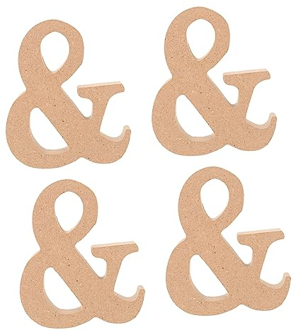 LOLIPPYY 4stücke Holz Buchstaben Tischdeko Langlebige Partydekoration Für Zuhause Schreibtischaccessoire Kreative Holzkunst Modernes Design Vielseitige Verwendung