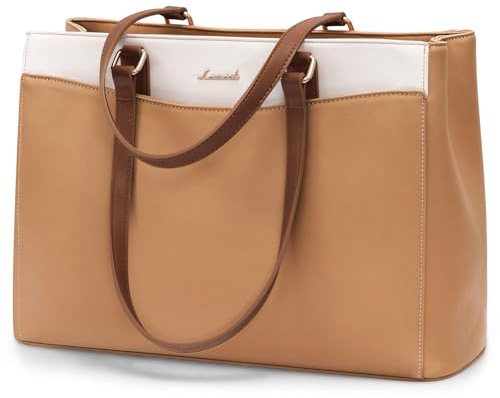 LOVEVOOK Laptoptasche Handtasche Damen 15,6 Zoll, Leicht Aktentasche Arbeitstasche Groß, Elegant Laptop Bag Business Shopper Tasche Lehrertasche Schultertasche Women für Uni Schule Büro