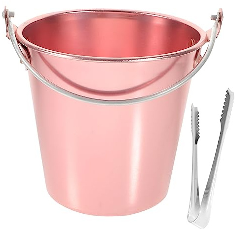 Aluminum Alloy Ice Bucket and 1.25 Liter with Ice Tongs Handles