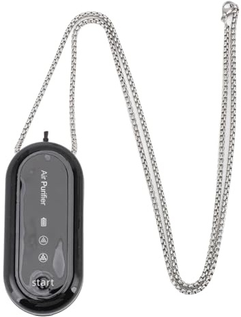 Goshyda Purificador de Aire Personal Recargable, Collar de Purificador de Aire Portátil, Purificador de Aire de Viaje Portátil para Adsorbing y Asentamiento de Polvo de Polen PM2.5