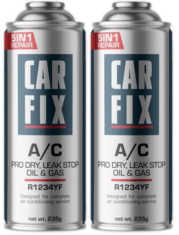 CARFIX, sustituto r1234yf, Sellador, refrigerante para aire acondicionado de automóviles, equivalente a 660 g, 2 latas, 5 en 1, 235g,