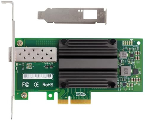 Tuesoa 82599-1SFP/X520-DA1/E10G41BTDA Carte Réseau Serveur Fibre Optique à Un Seul Port PCIE2.0 X4 10G NIC 82599EN Chip,