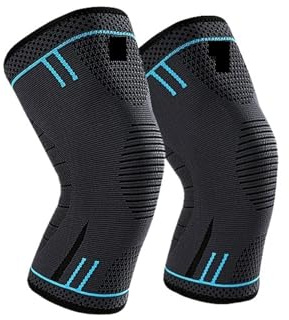 Ayztantine 1 pz ginocchiere for uomini e donne che corrono basket sportive for alpinismo traspiranti for maglieria antiscivolo Ginocchiere di Protezione(Blue,XL)