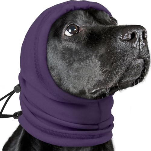 IECOii Dog Ear Wrap Hematoma-Dog Head Wrap For Ear Hematoma, 3rd Gen Calming Hoodie, Adjustable Anti-Slip Head Covers Muffs Noise Protection,Fireworks Grooming, Christmas, New Year