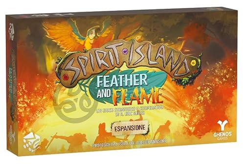 Spirit Island: Feather and Flame - kooperativt brädspel för vuxna och ungdomar från 14 år - 1–4 spelare - 90 min - italiensk utgåva (spaning)