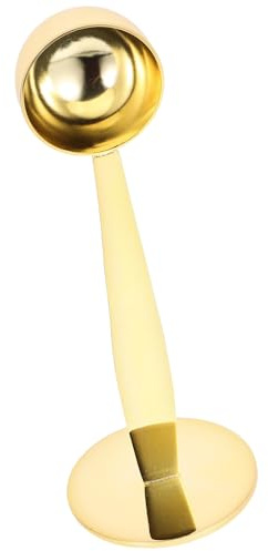 TOBBOMEY Cuillère à Café Acier Inoxydable avec Fond Pressé Cuillère Doseuse pour Poudre de Lait et Grains Ustensile Cuisine Inox Pratique et Adaptée pour Mesurer Protéines et Café Expresso