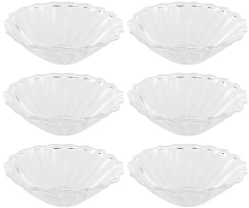ELAYARD Protectores de Cera para Velas 6 Unidades, Recogedor de Gotas Acanalado de Vidrio Transparente, Portavelas Redondo Resistente a Altas Temperaturas para Decoración y Hogar
