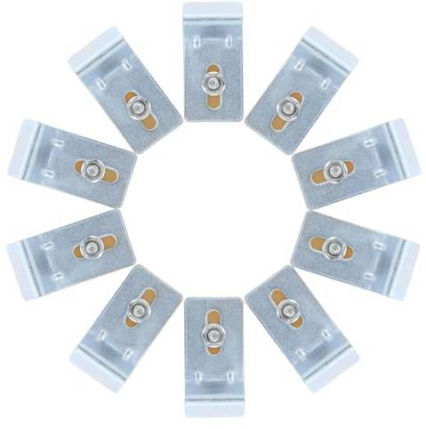 SHINEOFI 10pcs Under Mount Sink Clips Mounting Brackets Kitchen and Bathroom Basin Installation Fasteners Under Sink Support Kit for Secure Washbasin Fixing