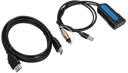 Sxhlseller Estrattore Audio HDMI ARC, Convertitore da HDMI ARC a Ottico, Convertitore Audio Digitale DTS 5.1 da 192 KHz 24 Bit, Adattatore per Cuffie Amplificatore TV Ad Soundbar