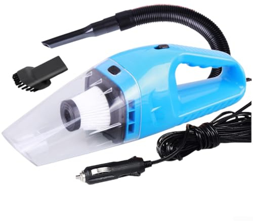 Aspirateur de voiture à main haute puissance 120 W avec filtre HEPA Finition bleue Convient à la plupart des voitures et camions