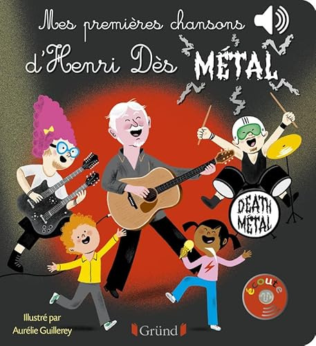 Mes premières chansons d'Henri Dès métal Livre sonore avec 6 puces avec les extraits originaux Dès 1 an