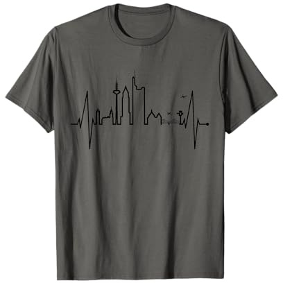 Frankfurt Skyline Herzschlag Fan Ich Liebe Frankfurt Am Main T-Shirt