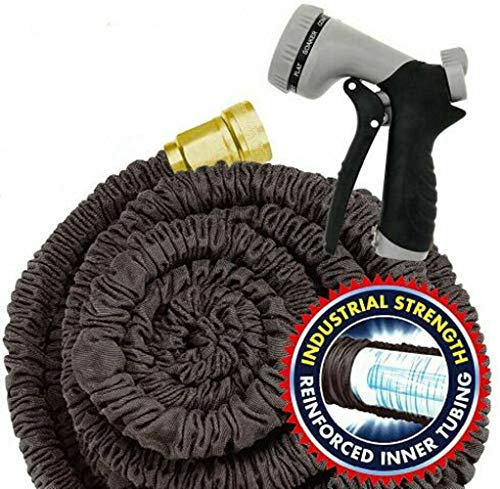 wowsubli 25FT - 200FT Expandable Garden Hose Pipe, Flexible Expanding Magic Garden Hose with Water Spray Nozzle Quick Connect (75FT,Black)