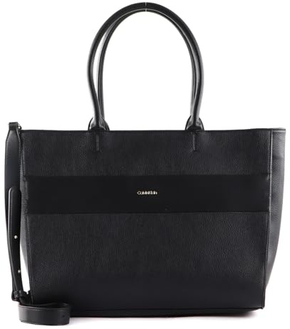 Calvin Klein Damen Tote Bag Tasche Daily Dressed mit Reißverschluss, Schwarz (Ck Black), Einheitsgröße