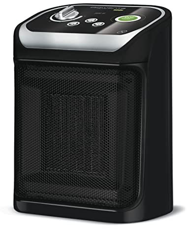 Rowenta Mini Excel Eco Safe SO9266 - Calefactor cerámico de rápido calentamiento con potencia regulable de 1.000 W o 2.000 W, termostato, función Eco, función silence solo 50 dBA (Reacondicionado)