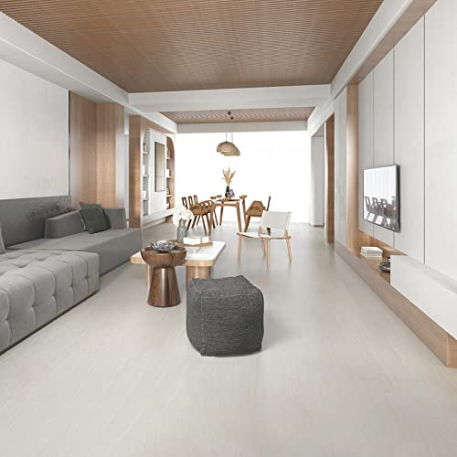 HARICSET Vinyl Laminat Dielen Fliesen PVC Bodenbelag Selbstklebend Vinyl Holzoptik Bodenaufkleber Wasserdicht Verschleißfest für Küche Wohnzimmer Badezimmer(Size:10sqm,Color:W03)