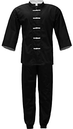 PFG - Kung Fu Uniform Black w White Frog Kids Adults Unisex (Black, 3)