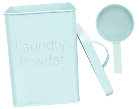 YARNOW Cubo De Almacenamiento De Detergente Para Uso Doméstico Cubo De Hierro Para Detergente Polvo Soporte Metálico Para Polvo Para Organizar Lavadora Cocina o Baño