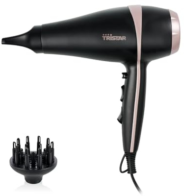 Tristar Haartrockner – Ionen Technologie – Cool-Shot-Funktion – Starker Luftstrom und längere Lebensdauer – Inklusive schmaler Düse und Diffusor – 2200 W – HD-2450