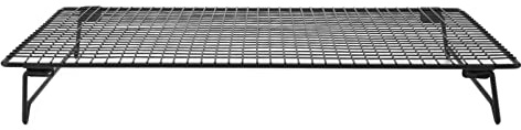 Kühlgitter aus Eisen Zum Backen, Stabiles Kühlnetz für Brot, Kekse, Kuchen, Leicht zu Reinigen, Kleine Maschen, Hochtemperaturbeständig, Breite Anwendung (BLACK)