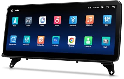 XTRONS 12.3 inch Android Car Stereo Octa Core 4+64GB, iDrive System Retained Radio Player Built-in 4G DSP Car Play GPS Sat Nav, Support DAB+ AHD Camera OBD for BMW X5 E70 X6 E71 CIC System