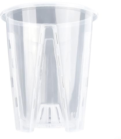 Pots à orchidées en plastique transparent pour une meilleure croissance des plantes, différentes tailles, design respirant (14 cm)