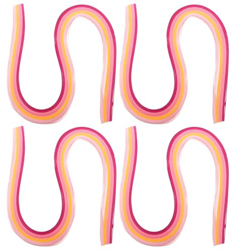 PATIKIL 540 x 3 mm Quilling Papierstreifen Papier Quilling, 480 Stück Origami Fröbelstern Papierstreifen Streifen Set für Kunst, DIY, Handarbeit, Weihnachten, Farbverlauf Pink