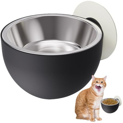 Erhöhte Hundenapf Wandmontierte Katzennapf Edelstahl Haustier Trinknapf Futter- Und Wasserspender Für Haustiere Katze Wasserschale rutschfest Haustier Wasserschüssel Zur Wandmontage