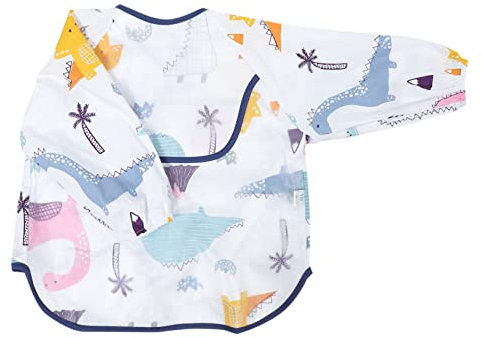 ULDIGI Lätzchen Mit Langen Ärmeln Praktische Schürze Für Kleinkinder Für Essen Und Kreative Aktivitäten Für Jungen Und Mädchen Von Monaten