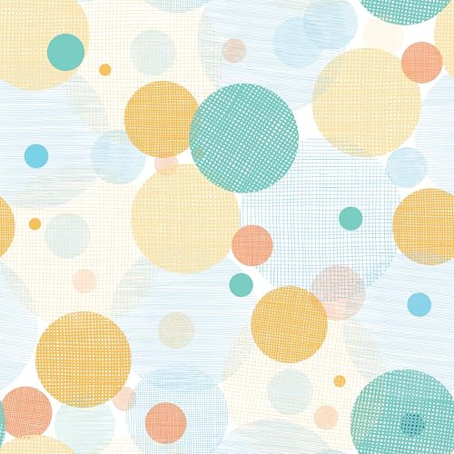 Yullpaper Papier Peint Adhesif Mural Fleuri Rouleau Adhésif Decoratif Bleu/Vert/Beige Pour Meuble Papier Peint Enfant Film Autocollant Revetement Adhesif Meuble Décoration Chambre Fille 44,5cm x 300cm