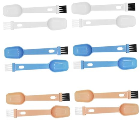 Cabilock 12pcs Coffee Grinder Cleaning Brush Multipurpose Spoon Brush for Machine Cleaning Tea Milk Sugar Beans Powder