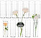 Glasseam Jarrón Cilíndrico de Cristal para Mesa: Juego de 12 Jarrones Pequeños para Centros de Mesa de Boda, Decoración de Mesa para Fiestas y Hogar - Jarrón Moderno Transparente para Flores Rosas