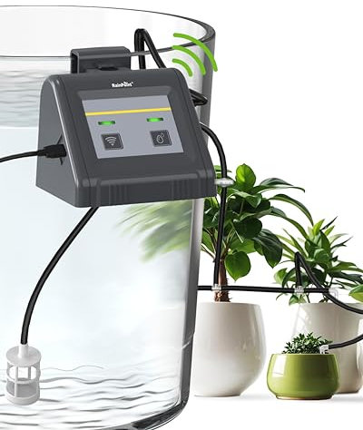 RAINPOINT WiFi Sistema di irrigazione automatica, kit Irrigazione a Goccia DIY con pompa, Efficace risparmio idrico, APP telecomando modalità automatica/manuale/smart per balcone, piante in vaso