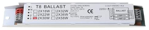 WHARGTSL Ballast électronique Compact T8 2x1 8/30/58W, Tube instantané, Lampes de Bureau, Ballasts fluorescents adaptés aux Fournitures de Bureau et de Maison(T8 2x30w)