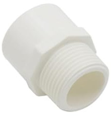 SHIOFRCN 1pc 1/2 3/4 1 External Thread To Inner Diameter 20/25/32mm Male BSP Thread Adapter Water Pipe Fittings PVC Hose Repair Connector(White,3/4'')