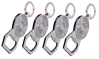 OKUMEYR Llavero Abrebotellas Metálico Calendario Perpetuo, Colgante Plateado para Mochila y Bolso, Obsequio Práctico para Hombre y Mujer