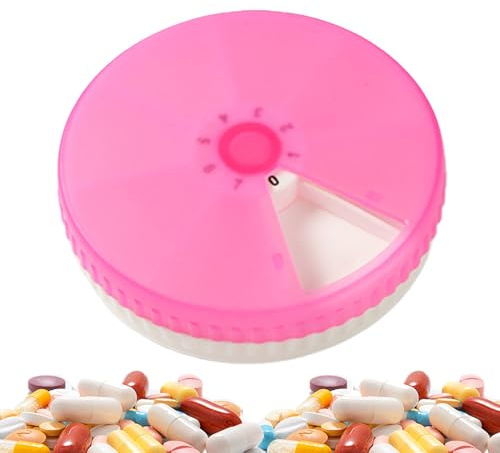 Wöchentliche Pillen Organizer - PP kostenlose Plastikpille Box | 7-tägige Medikamentenspeicherung mit einfachen offenen Deckeln, Morgen | Gesundheitsinstrument für Senioren, Erwachsene, Reisen und täg