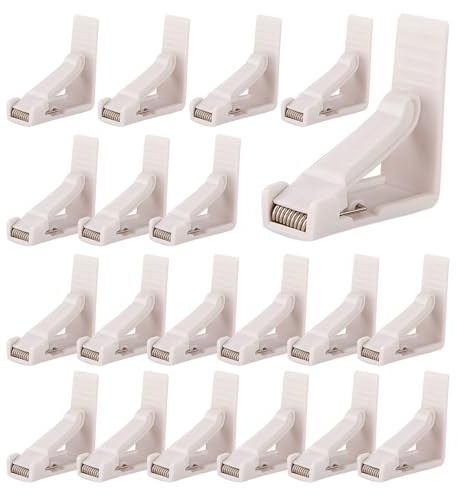 Genérico Sujetamanteles,Juego de 20 Pinzas para Mesas de Exterior | Abrazaderas Antiviento para Exterior E Interior | Restaurantes Fiestas Familiares Navidad Cumpleaños Eventos