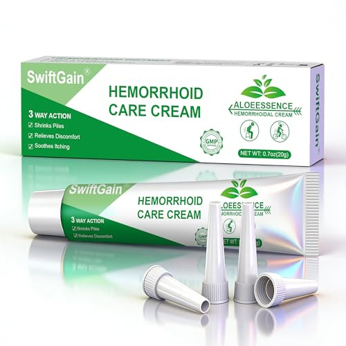 Hemorrhoid Relief Cream 20G, Suitable for Relieving Pain, Swelling, itching and Bleeding, Protecting Delicate Skin